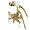Kingston Brass CA23T2 3-3/8" Tub Wall Mount Clawfoot Tub Faucet with Hand Shower, Polished Brass CA23T2 - alternate 1